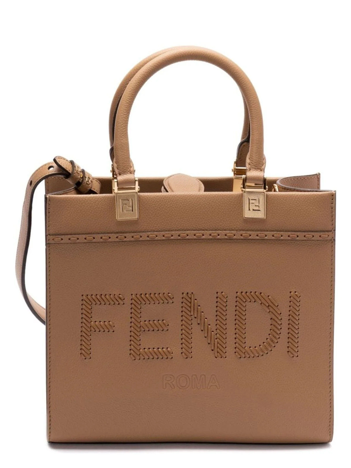 Women's Fendi Sunshine Small Tote in Beige | Size UNI | 8BH394 | LOZURI