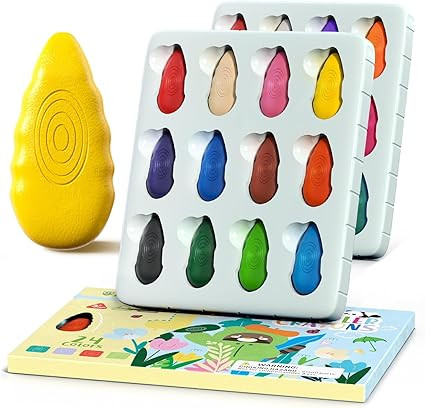 24 Water Drop Crayons - Non Toxic Crayons for Toddlers - Washable, Easy To Hold - For Toddlers, K... | Amazon (US)