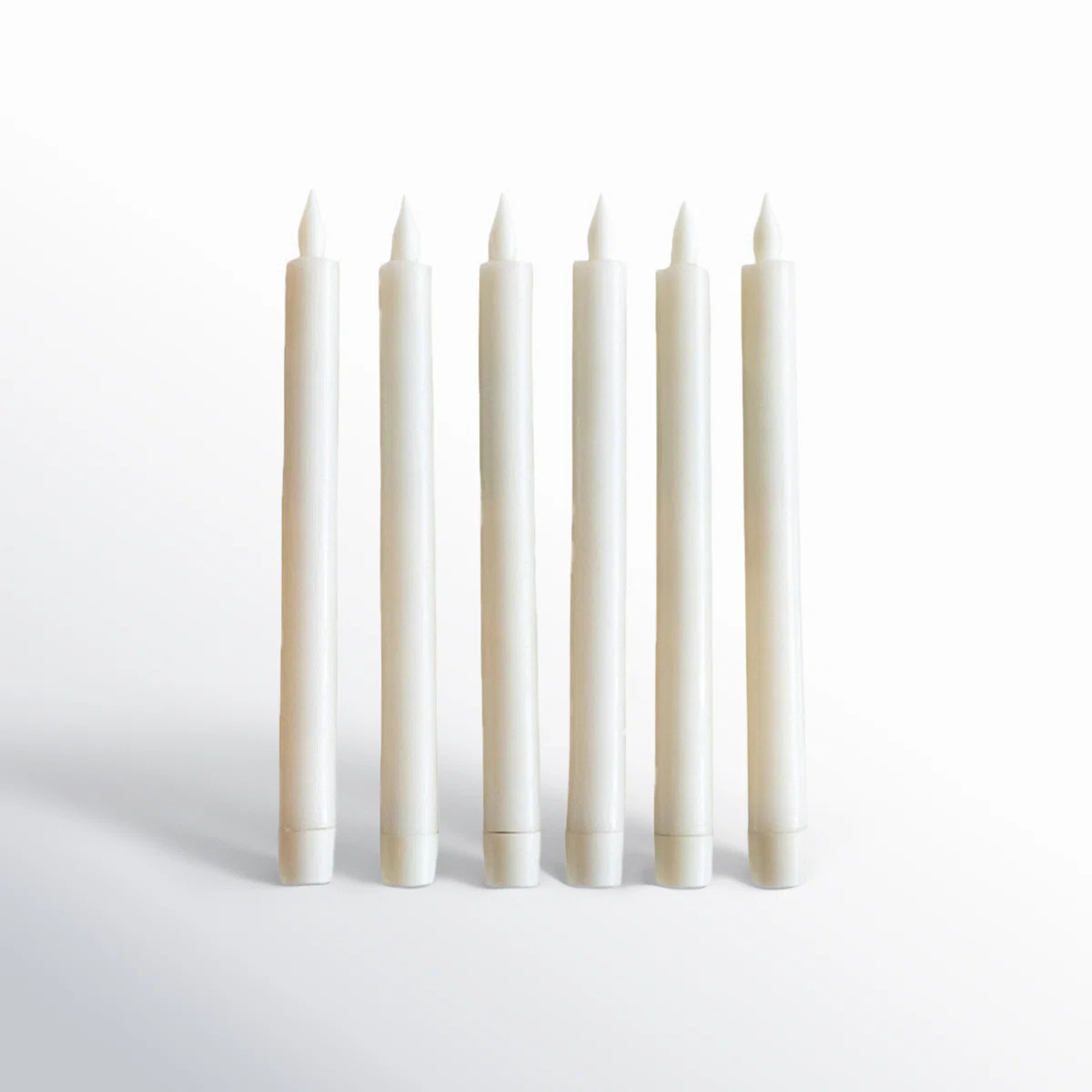 Unscented Flameless Taper Candle with Paraffin Holder (Set of 6) | Wayfair North America