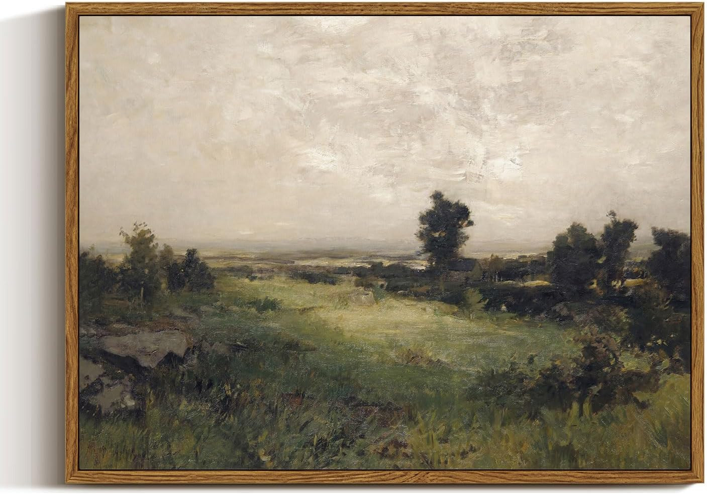 InSimSea Framed Canvas Wall Art Vintage Decor, Wilderness Landscape Painting Pictures for Bedroom... | Amazon (US)