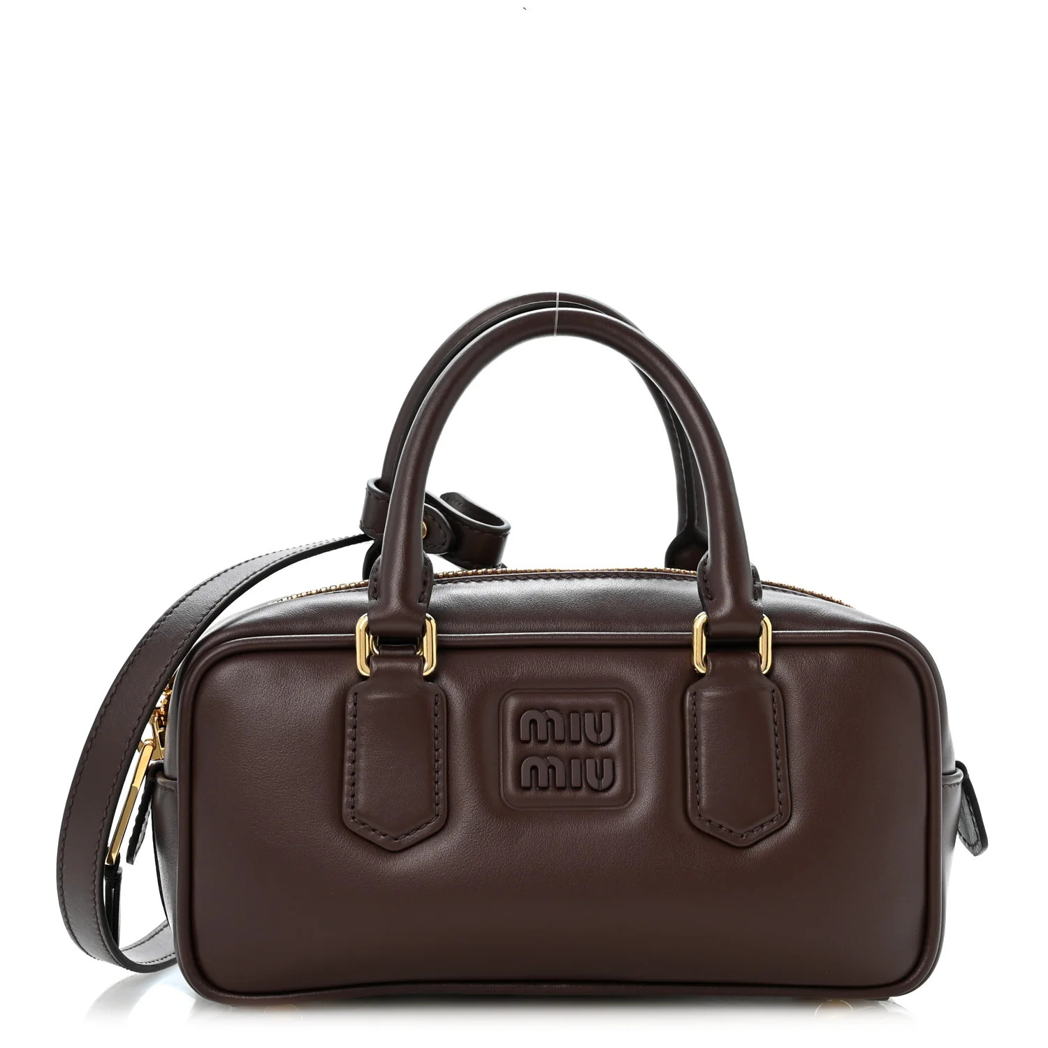 Miu Miu Calfskin Mini Arcadie Top Handle Bag Briarwood 1954086 | FASHIONPHILE (US)