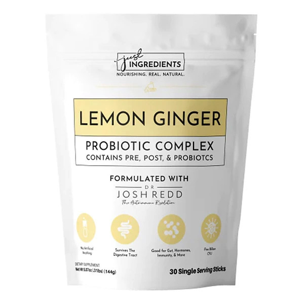 Just Ingredients Lemon Ginger 3-in-1 Probiotic Complex | Scheels