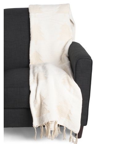 Woven Throw With Trees | TJ Maxx