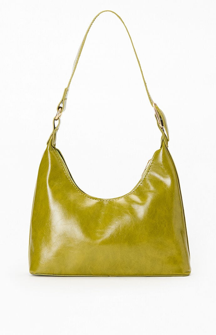Paige Green Faux Leather Shoulder Bag | PacSun