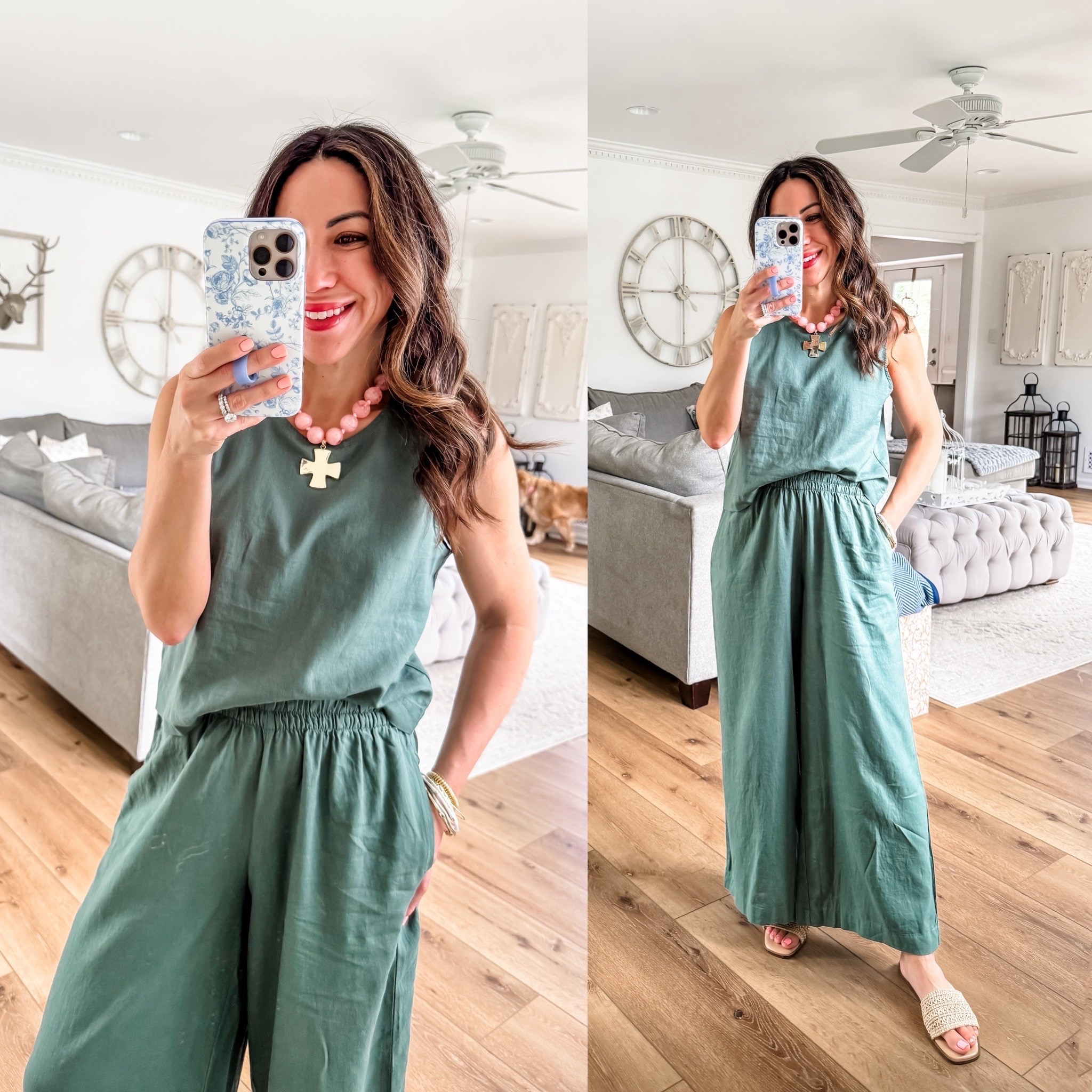 Small linen set. Jewelry code HOUSEOFLEO20

#LTKOver40 #LTKPetite