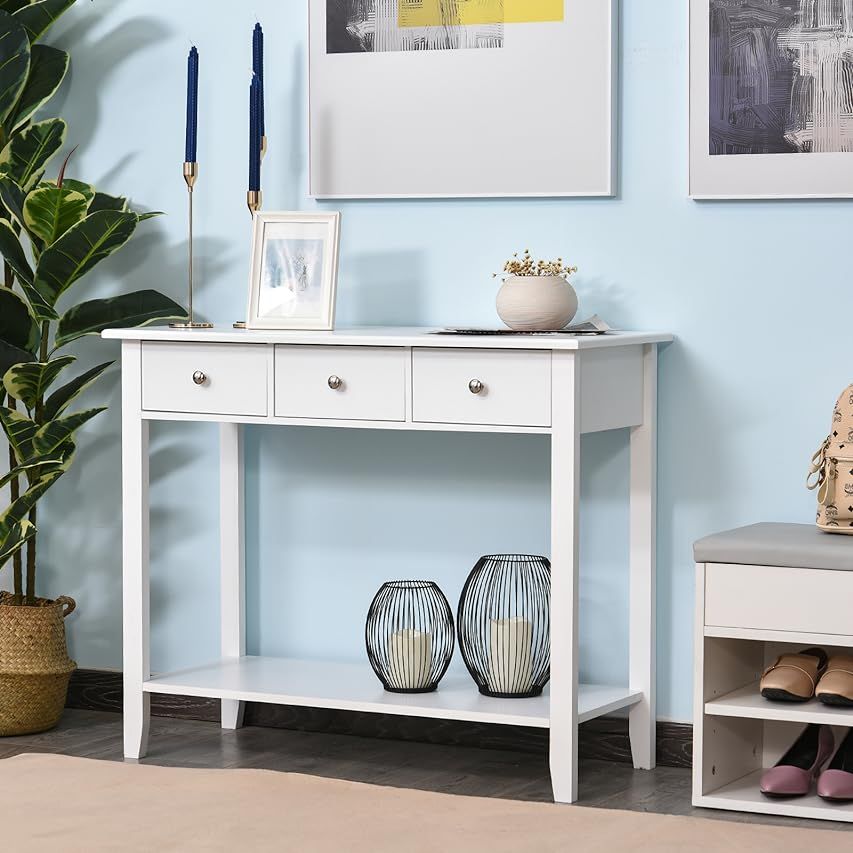 Safavieh American Homes Collection Samantha Distressed/Cream 2-Drawer Console Table | Amazon (US)