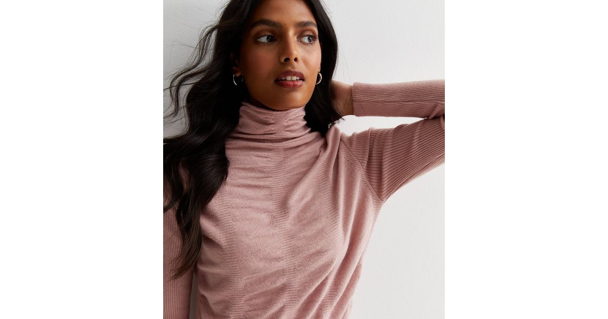 Gini London Pink Fine Knit Textured Top | New Look | New Look (UK)