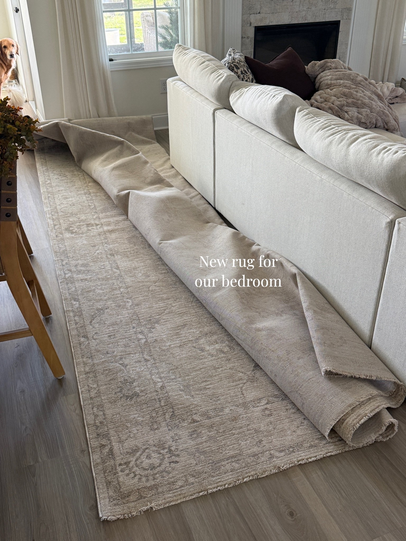 New rug for our bedroom! Love the neutral colors and how soft it is. This it the 9x13