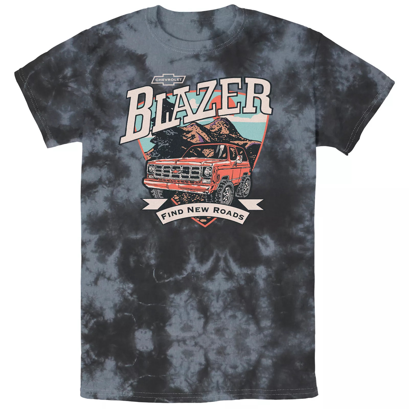 Men's Chevrolet Blazer Find New Roads Bombard Wash Graphic Tee, Size: Small, Black Grey | Kohl's