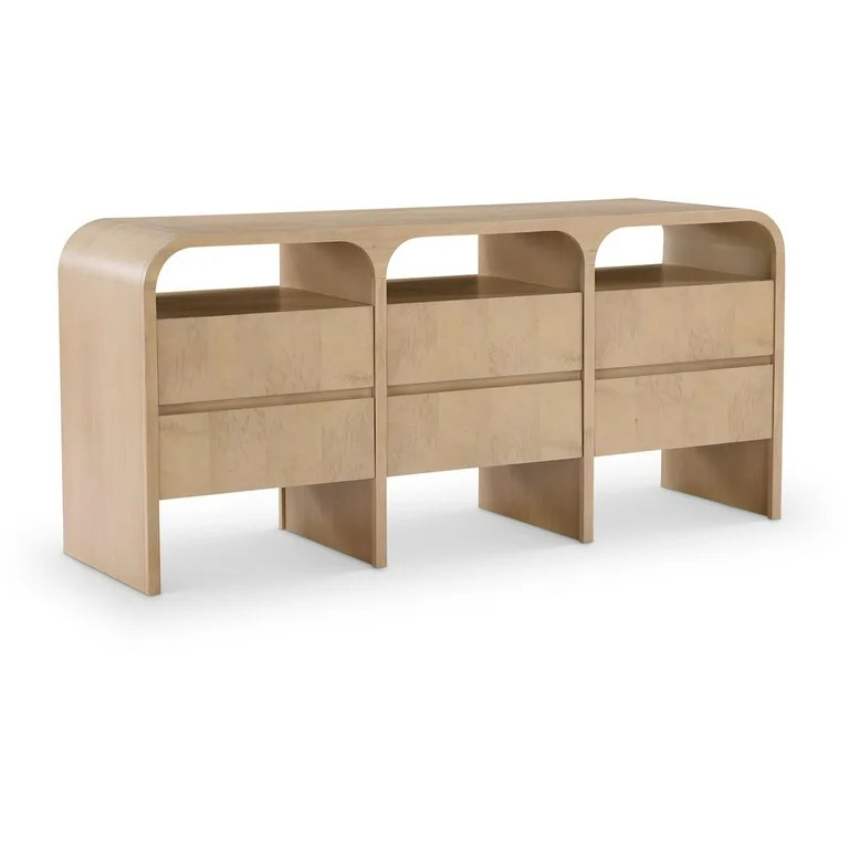 Meridina Furniture Giada Natural Solid Wood And Veneer Dresser | Walmart (US)