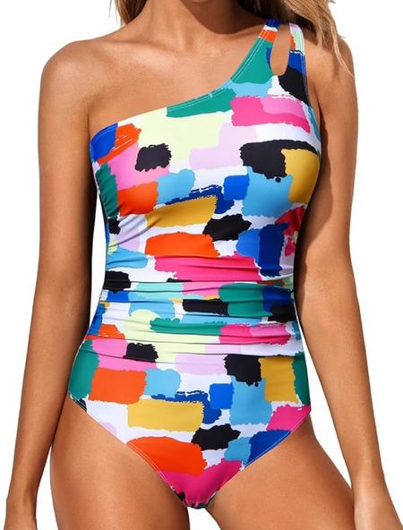 Amazon one piece swimsuit! Full coverage swimsuit on Amazon! One shoulder swimsuit 