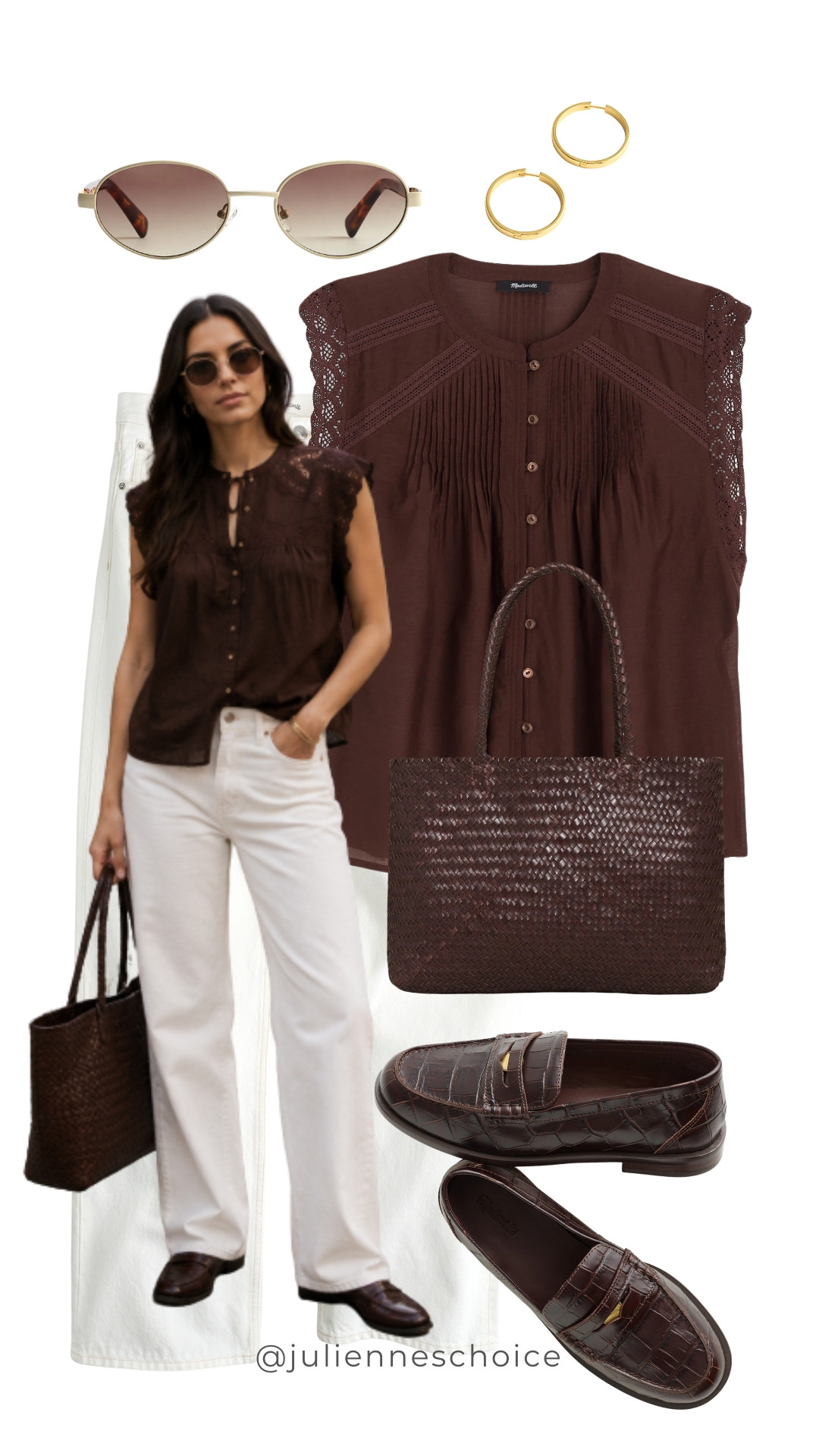 Straight-leg jeans on repeat. 👖

Easy summer styling with chocolate brown, a pop of red, creamy neutrals, and simple accessories.

Classic denim, but each look feels completely different.✨julienneschoice  

#StraightLegJeans #DenimOutfit #JeansOutfit #SummerStyle #SummerOutfits #EverydayStyle 

 #LTKxMadewell #LTKootd #LTKSeasonal