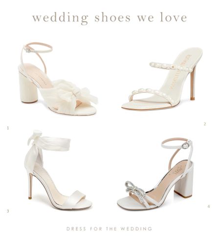 Designer wedding shoes we love
Block heel wedding shoes, heels for brides, shoes for the bride, bridal shoes, wedding sandals, strappy heels, block heel sandals, Loeffler Randall shoes, Badgley Mischka, Stuart Weitzman, high heel miles, white pumps, white high heels, wedding accessories, bride to be. 

#LTKwedding #LTKshoecrush #LTKSeasonal