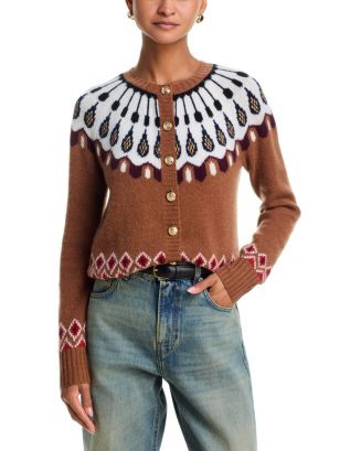 100% Cashmere Crewneck Fair Isle Cardigan Sweater - Exclusive | Bloomingdale's (US)