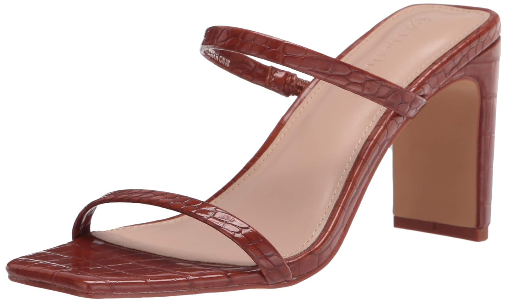 The Drop Women's Avery Square Toe Two Strap High Heeled Sandal | Amazon (US)