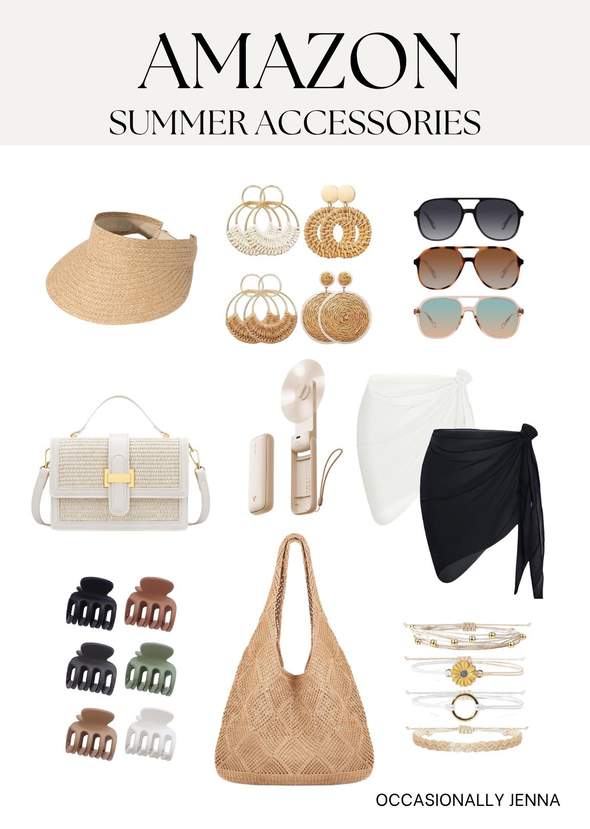 Stylish fashion accessories for summer on Amazon!  

#LTKSeasonal #LTKgrwm #LTKootd