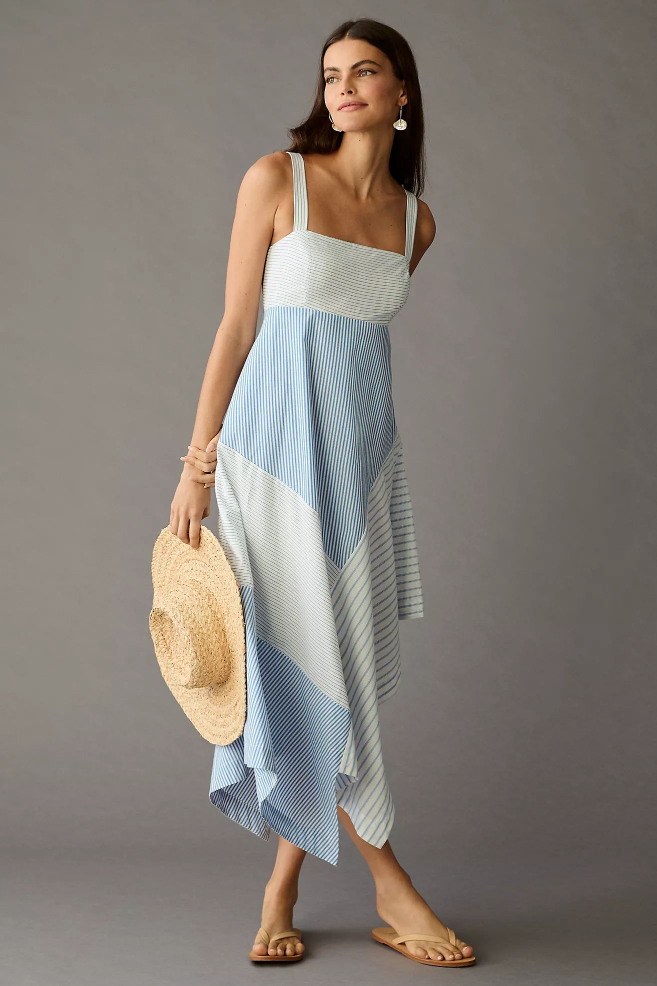 By Anthropologie Asymmetrical Square-Neck Dress | Anthropologie (US)