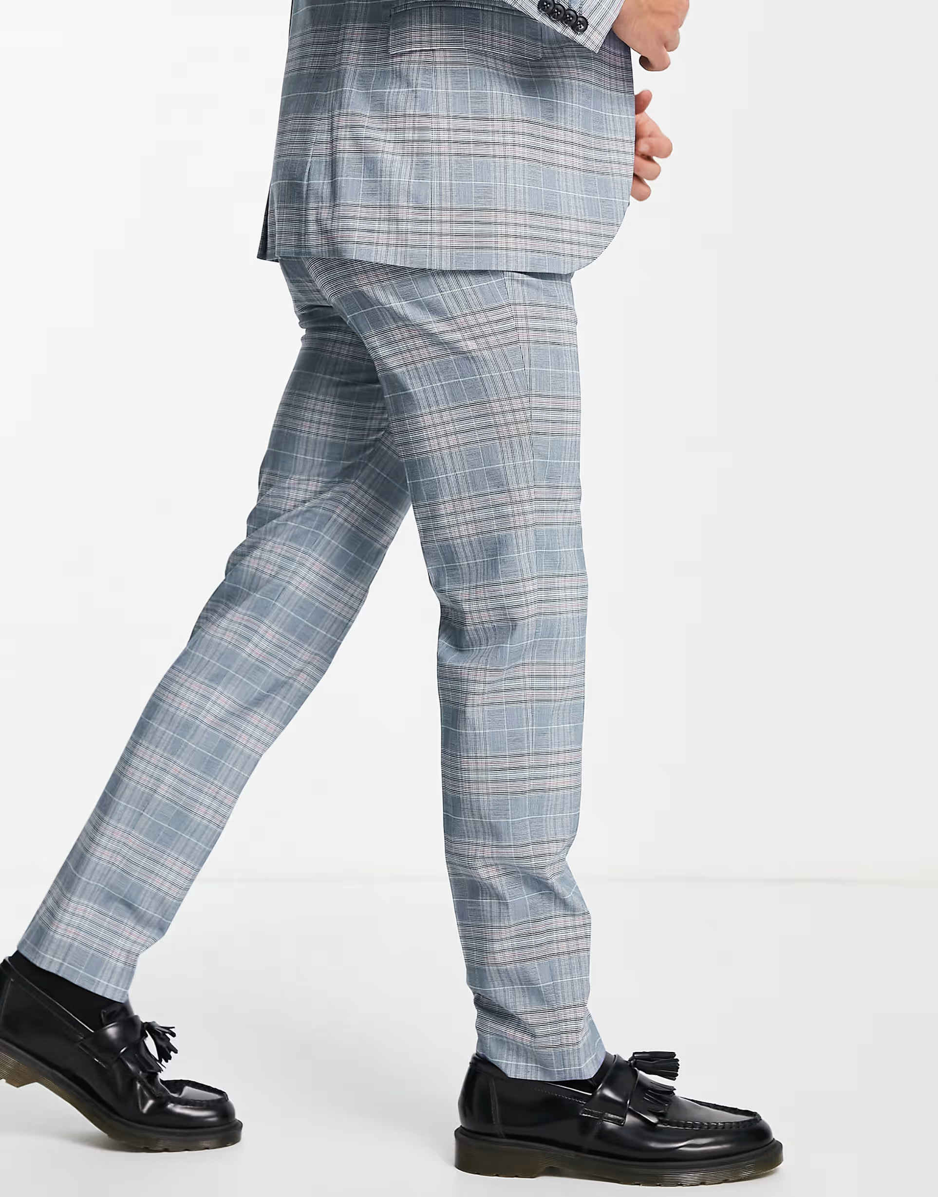 Topman check skinny suit in blue | ASOS (Global)