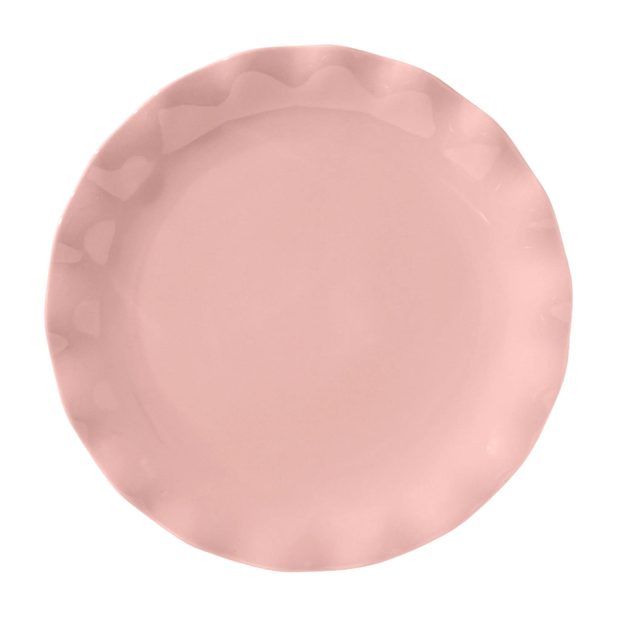 Paris Hilton Heiress Collection Stoneware Salad Plate, Scalloped Ruffle Rim, 8.5-Inch, Rose Pink | Walmart (US)