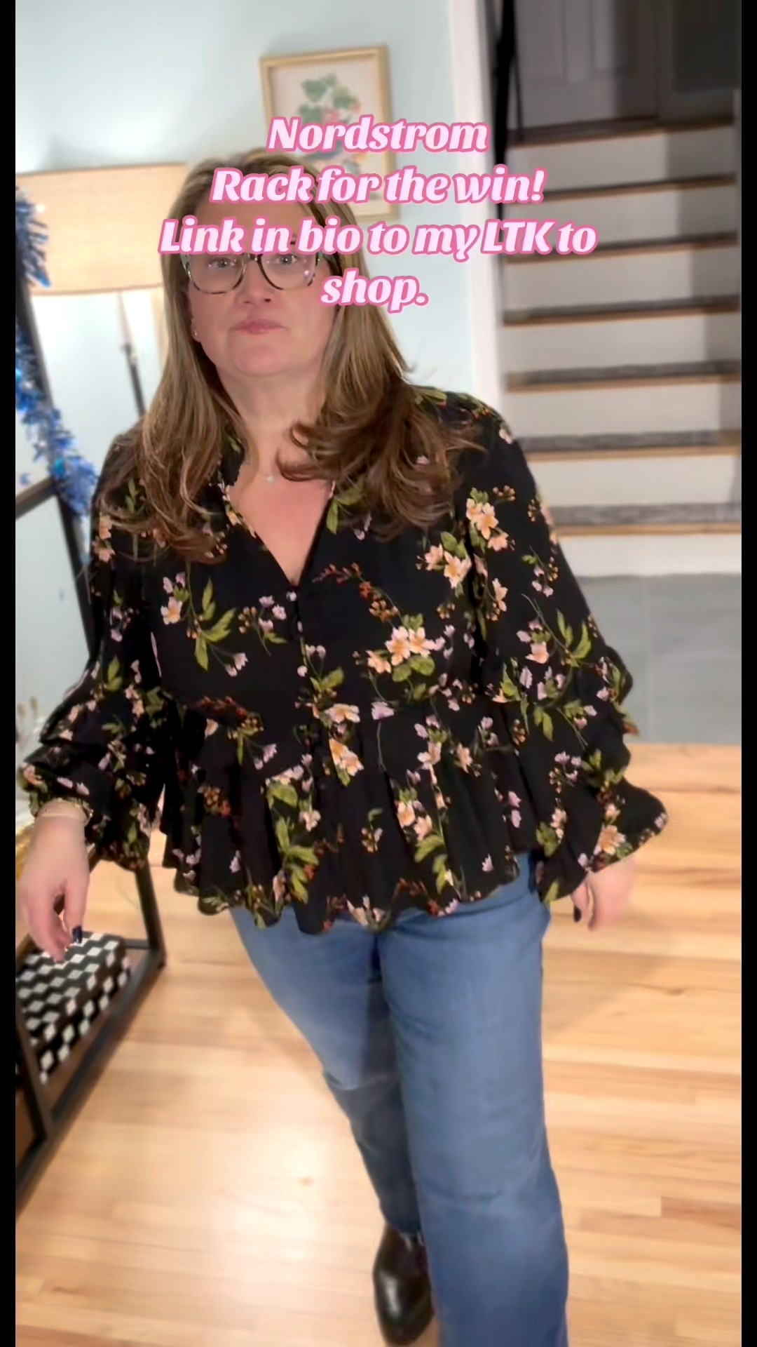 Love this floral top from Rack. @nordstromrack . It fits beautifully! A must! 

#LTKootd #LTKPetite #LTKMidsize
