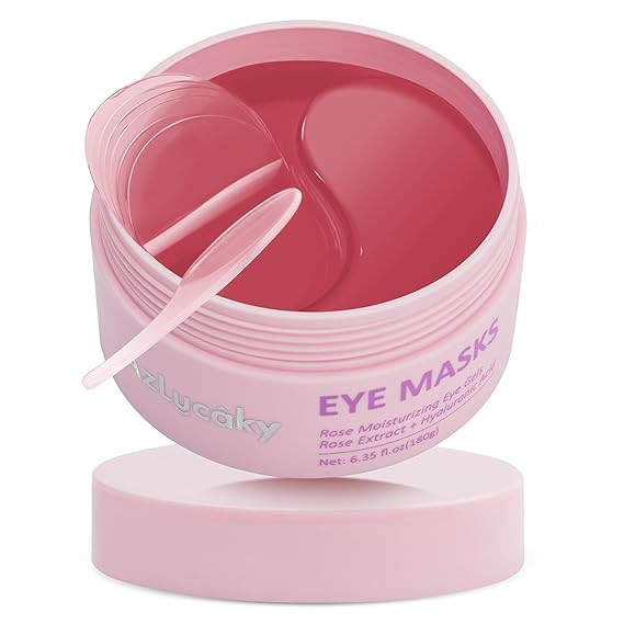Under Eyes Patches, 40 Pairs Rose Hydrogel Eye Mask for Puffy Eyes and Dark Circles with Rose Ess... | Amazon (US)