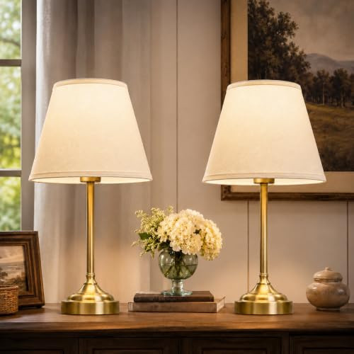 LEDIKON Gold Table Lamps Set of 2 for Bedroom, Living Room | Amazon (US)