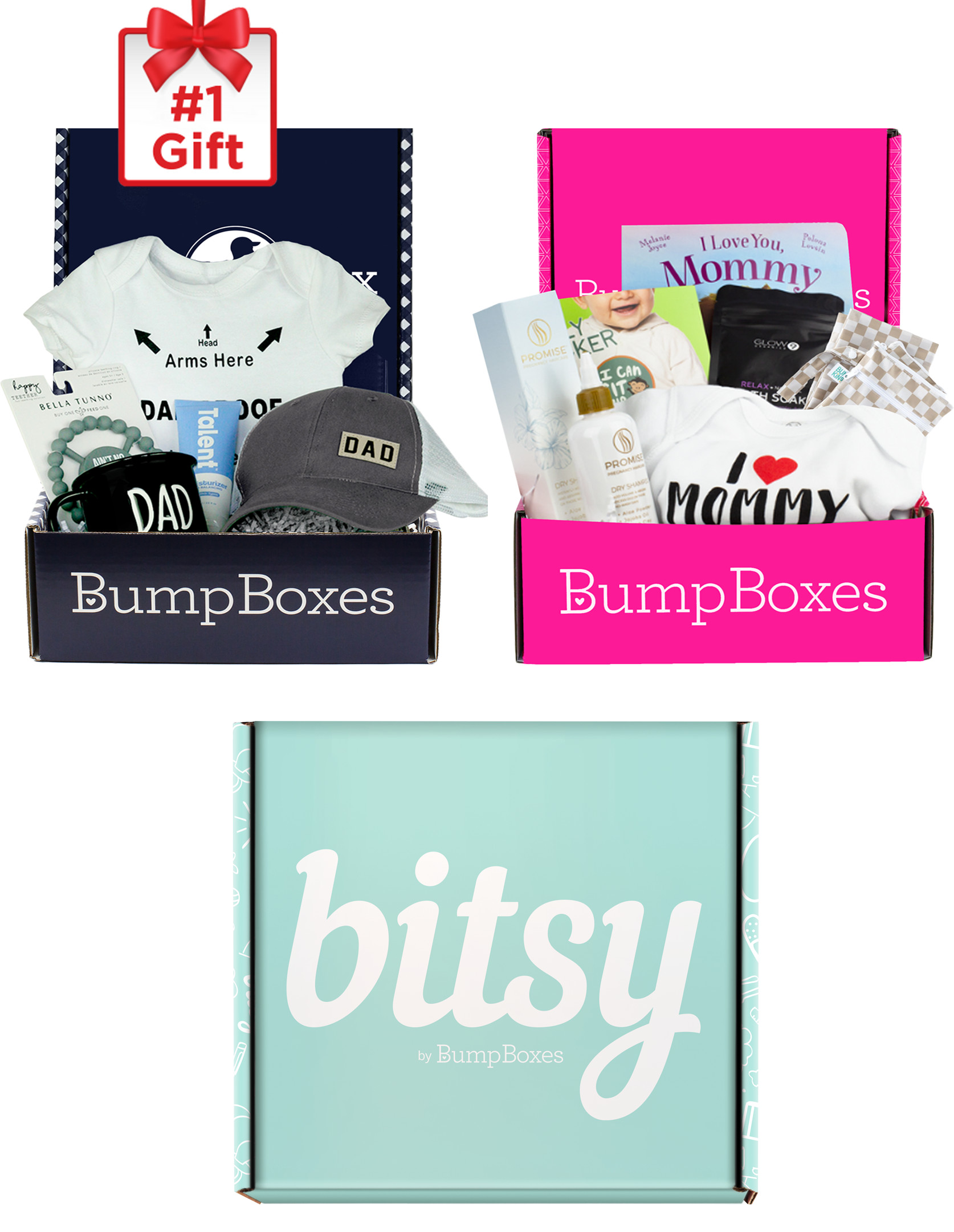 BumpLife New Parents Bundle: New Mom to be Gift Box, Dad Gift Box and Newborn Gift Box | Bump Box... | Bump Boxes