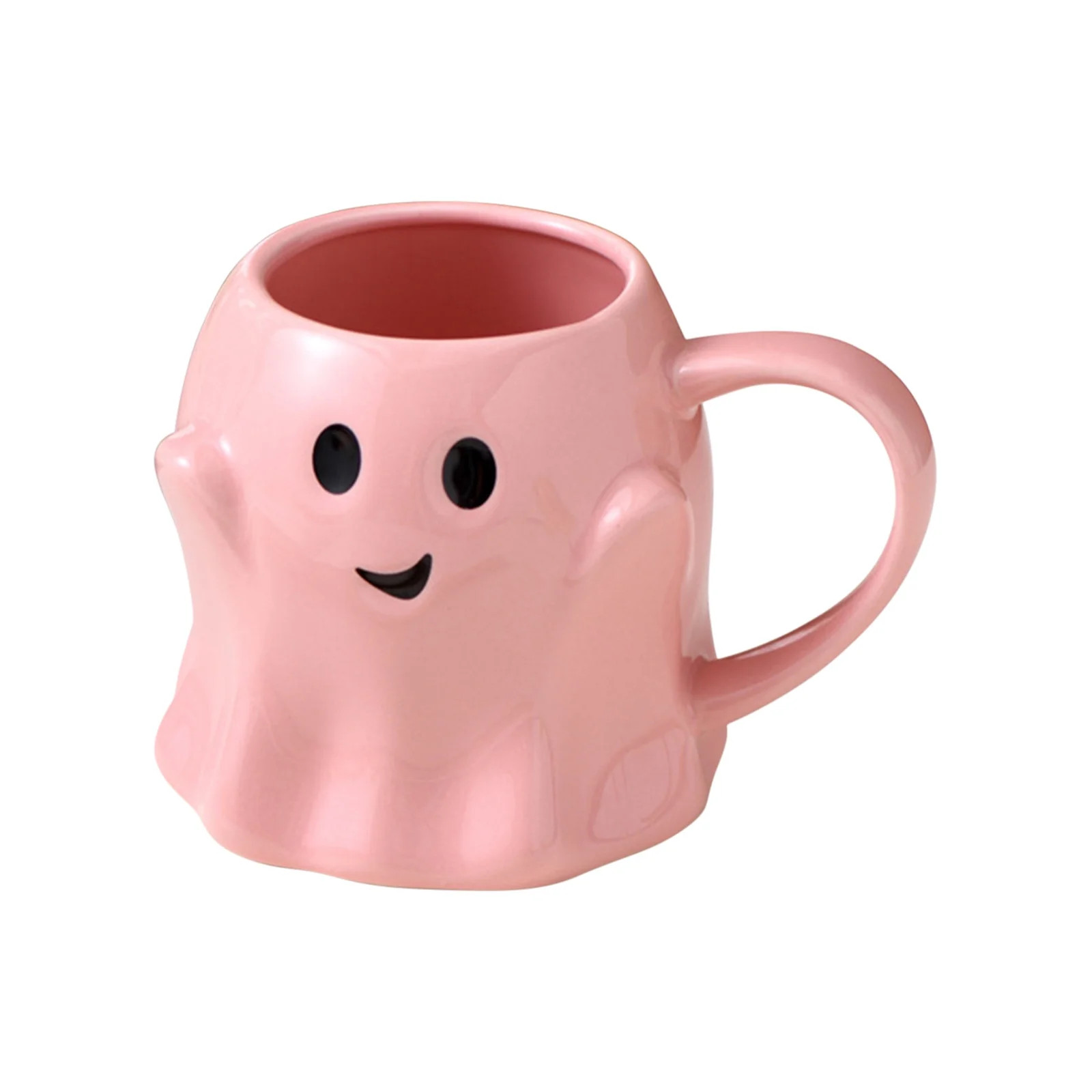 XIAOLE 14 Oz Halloween Ghost Coffee Mug , Pink Cute Ceramic Ghost Pattern Ghostface Mug Coffee Cu... | Walmart (US)