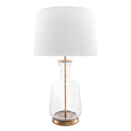 Gold 24-Inch Emma Clear Glass Table Lamp | Rugs USA