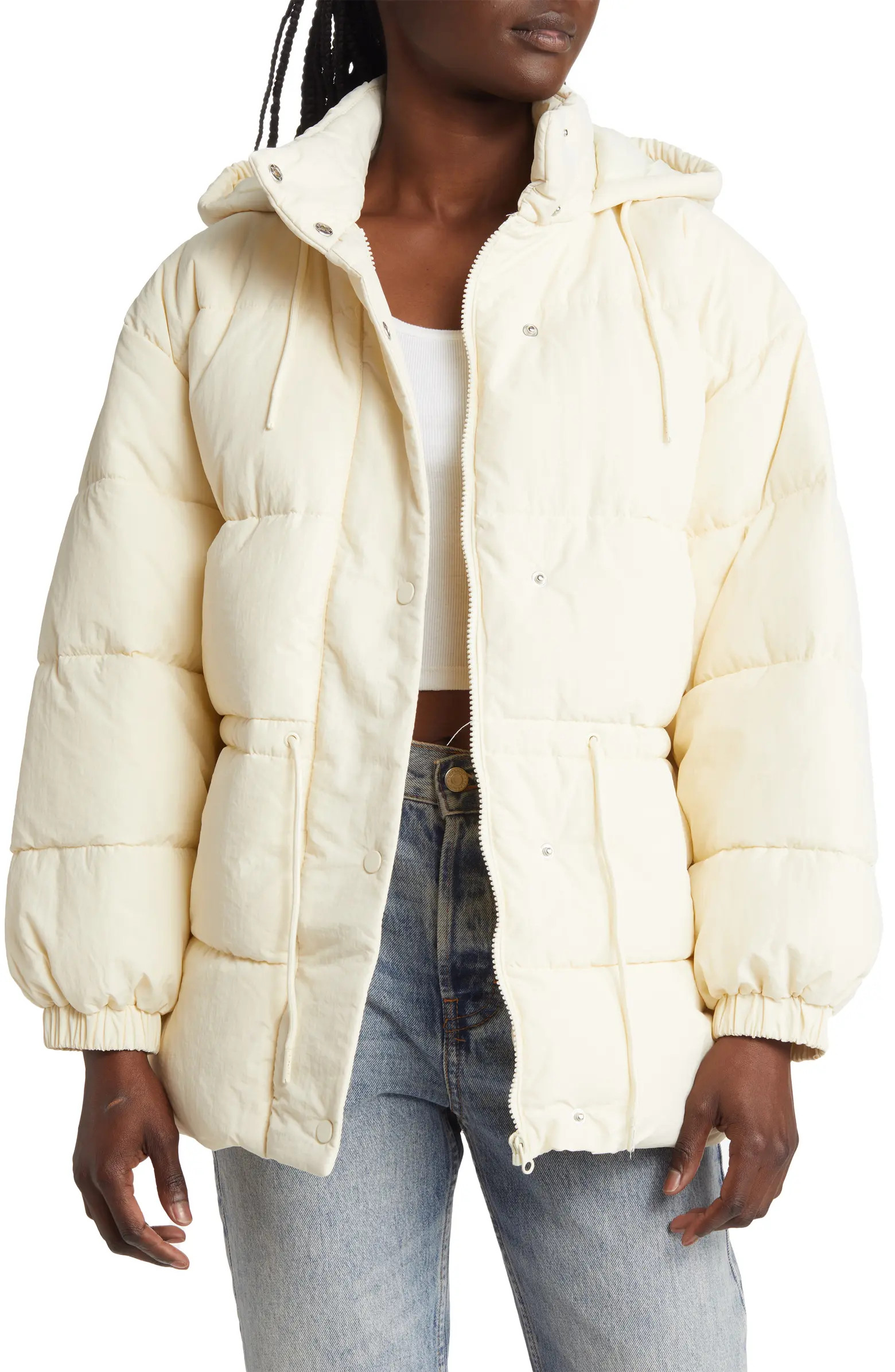 Topshop Hooded Puffer Jacket | Nordstrom | Nordstrom