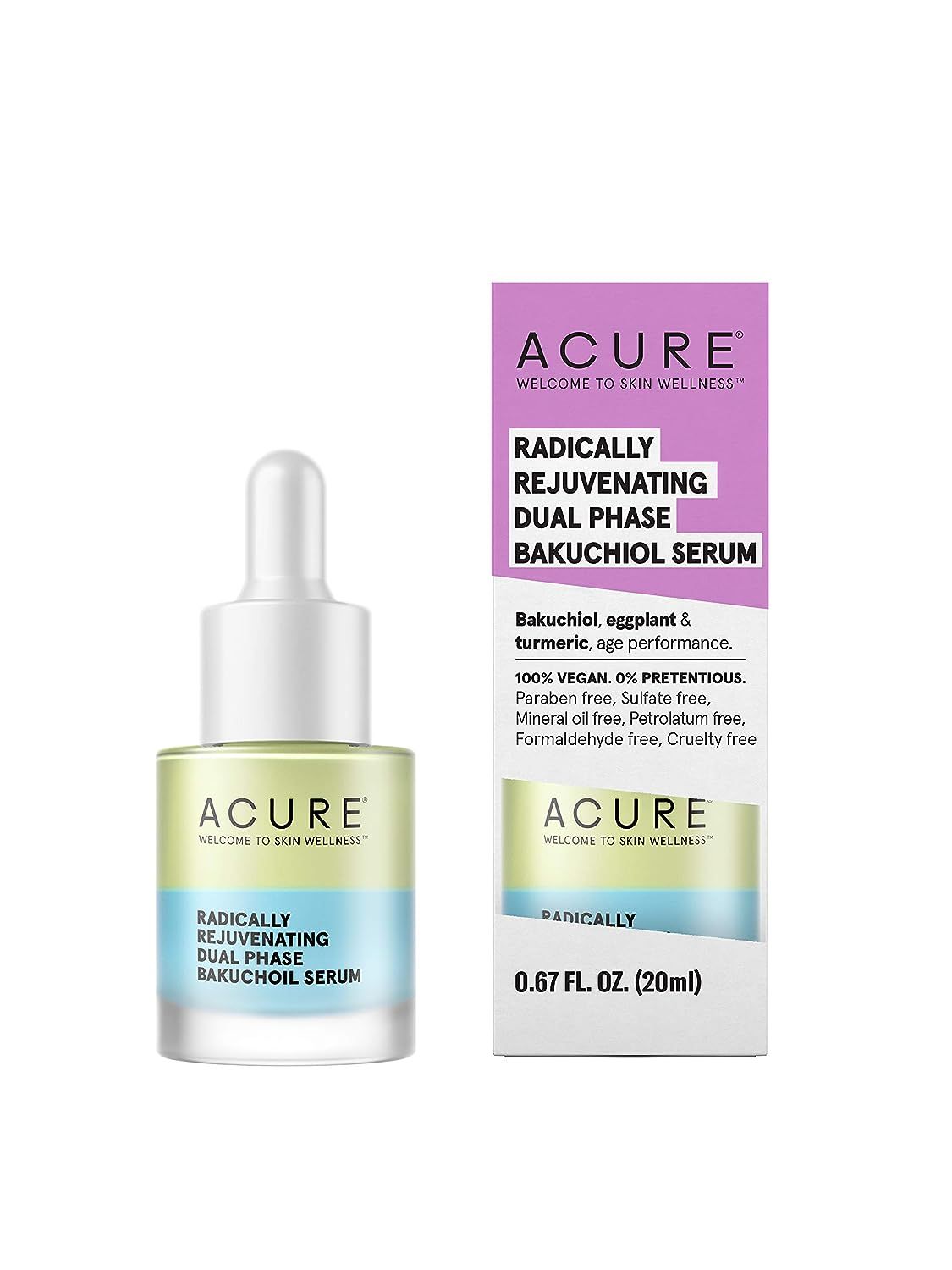 Acure Radically Rejuvenating Dual Phase Bakuchiol Serum | 100% Vegan | Provides Anti-Aging Suppor... | Amazon (US)