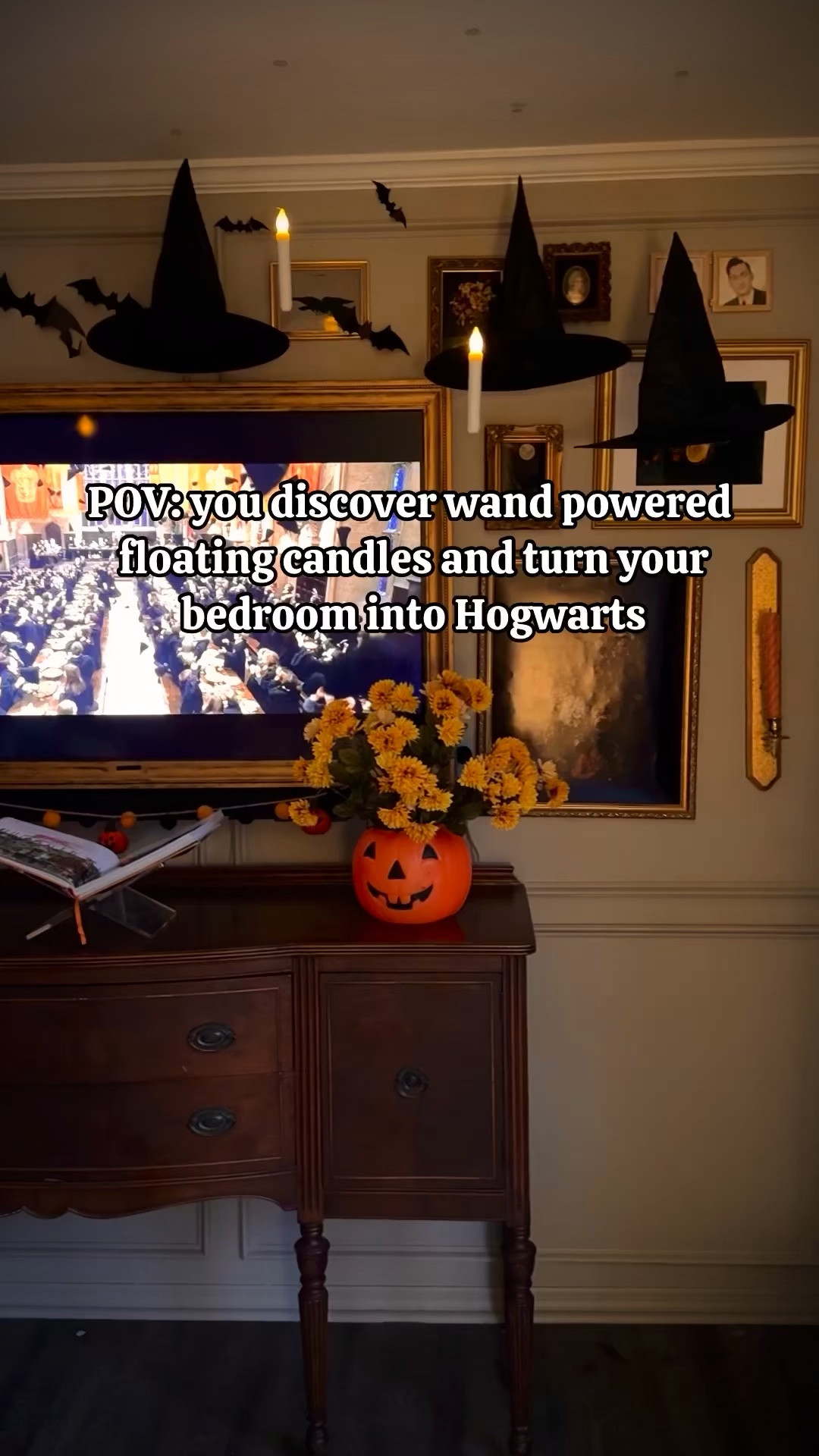 Harry Potter themed Halloween decor with magic floating candles!

Fall decor, #halloween 

#LTKFindsUnder50 #LTKHome