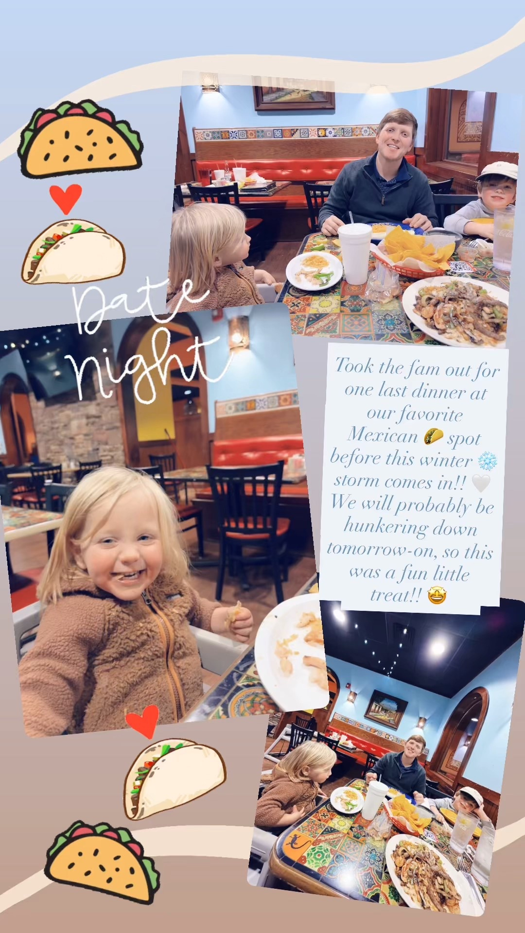 Mexican dinner with the boys last night!!! 🌮🌮