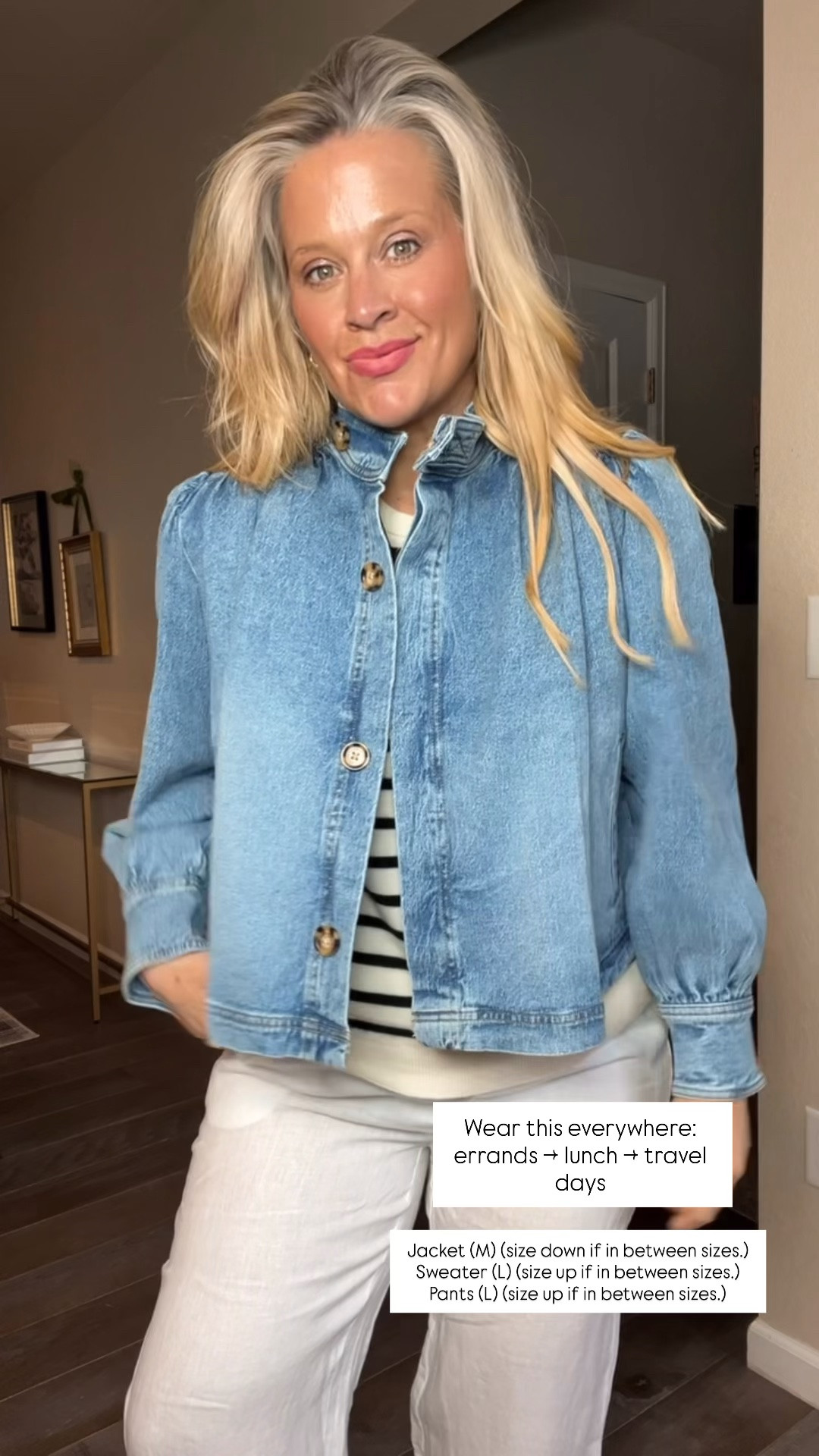 ✨Tap the bell, save and ❤️ for over 40 fashion, midlife style, midsize fashion and luxury looks for less. 

This denim jacket shouldn’t be this good for $40.

The quality is better than the $100+ ones at Nordstroms…

And actually feels better on.
Structured (so it doesn’t add bulk)
Lightweight (so it doesn’t feel stiff)
And somehow just makes everything look more put together.

👑"Helping you look good, feel good!" - Lindsey Denver

#LTKMidsize #LTKOver40 #LTKPlusSize