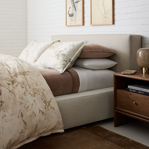 Washed Cotton Velvet Coverlet &amp; Shams | West Elm (US)