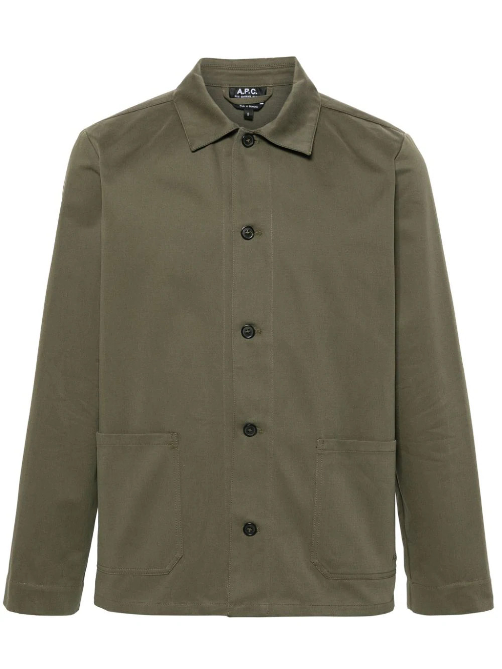 A.P.C. twill shirt jacket - Green | Farfetch Global