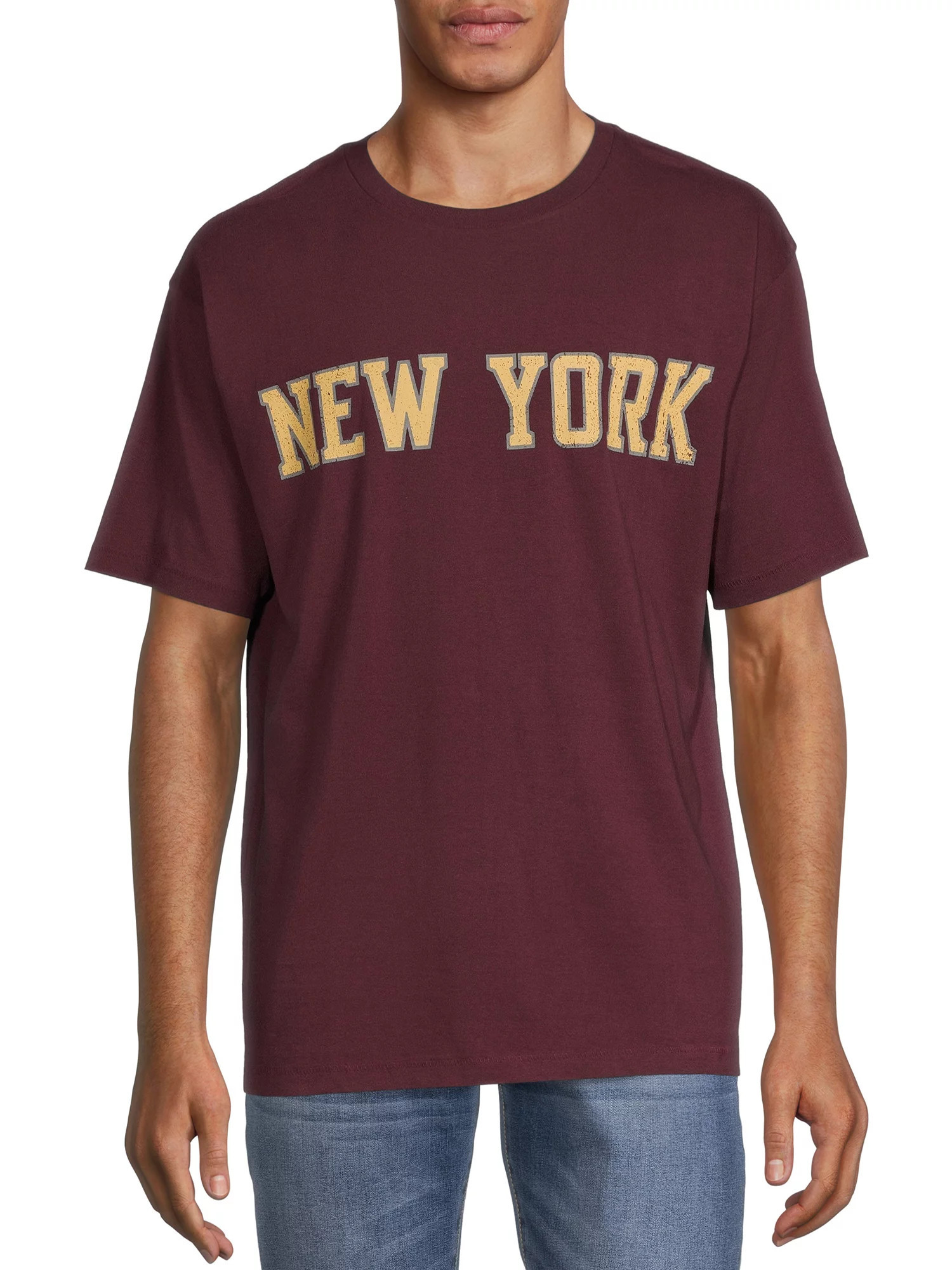 No Boundaries Men's and Big Men's Oversized Graphic Tee | Walmart (US)