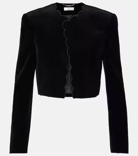 Spencer scalloped cotton velvet jacket | Mytheresa (US/CA)