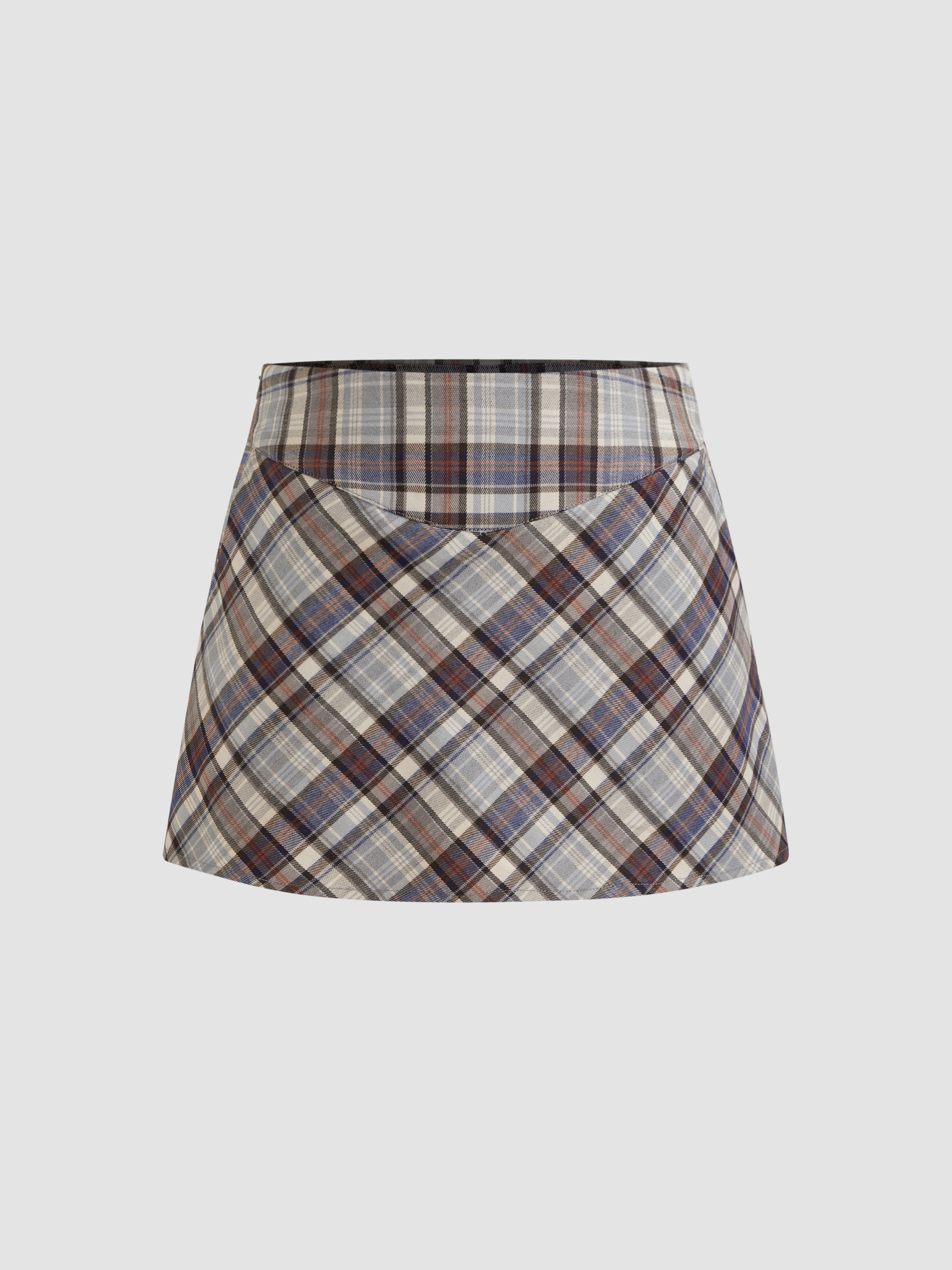 Low Rise Checks Pocket Mini Skirt | Cider
