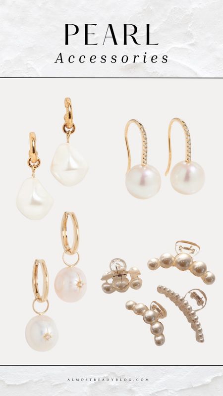 Pearl accessories, pearl earrings, pearl hair claw clips 

#LTKfindsunder50 #LTKfindsunder100