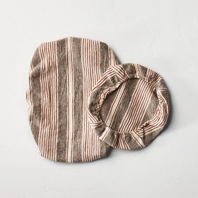 2pk Bread Bowl Cover Toffee Striped - Hearth & Hand™ with Magnolia | Target