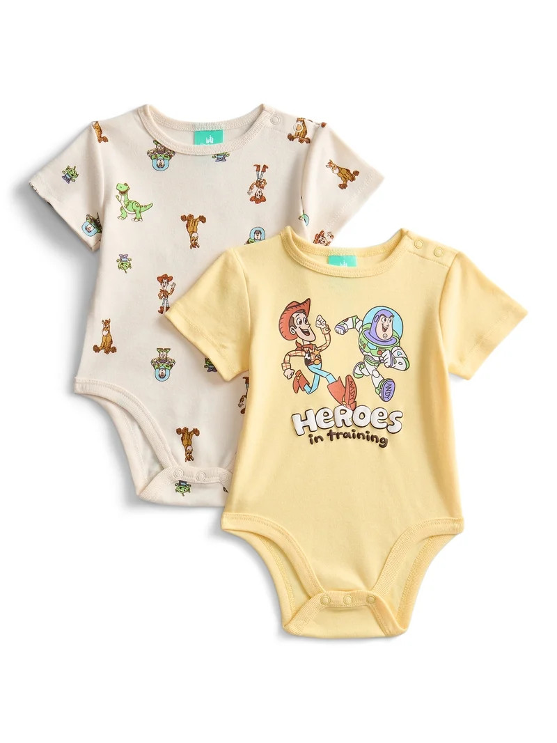 Toy Story Baby Boys or Girls Graphic One-Piece Bodysuits, 2-Pack, Sizes 0/3M-24M | Walmart (US)