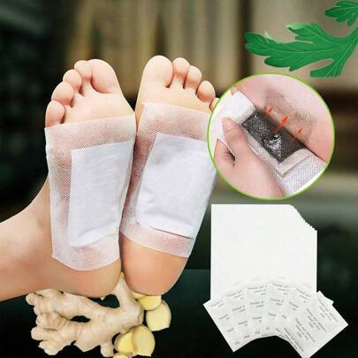 20/50/100pcs Deep Cleaning Foot Patch With Bamboo Charcoal Moisture Absorption And Foot Massage Helping Sleep And Relax Body And Mind | SHEIN