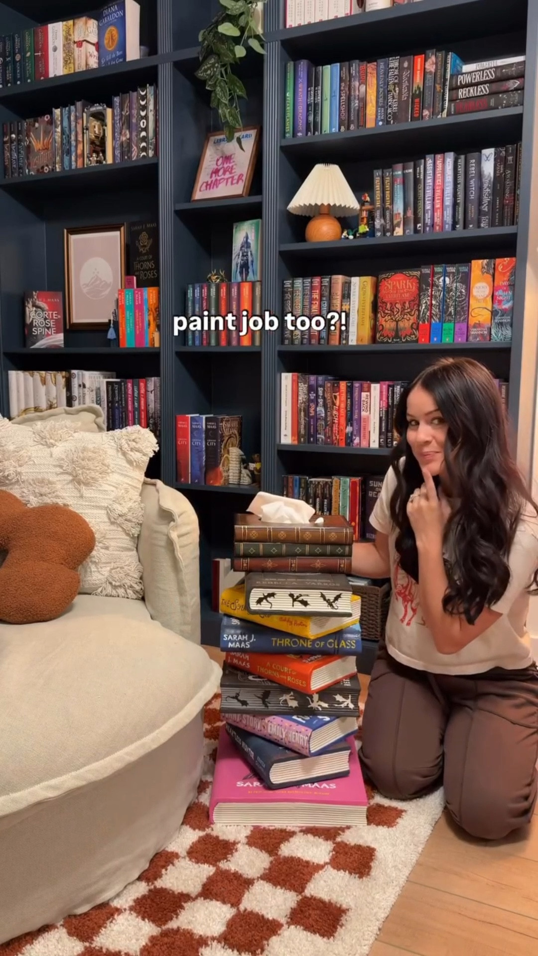 Should I paint these books too?! All one trilogy or three different books?! I can’t decide 📚✨ #bookish #booktok #bookdecor