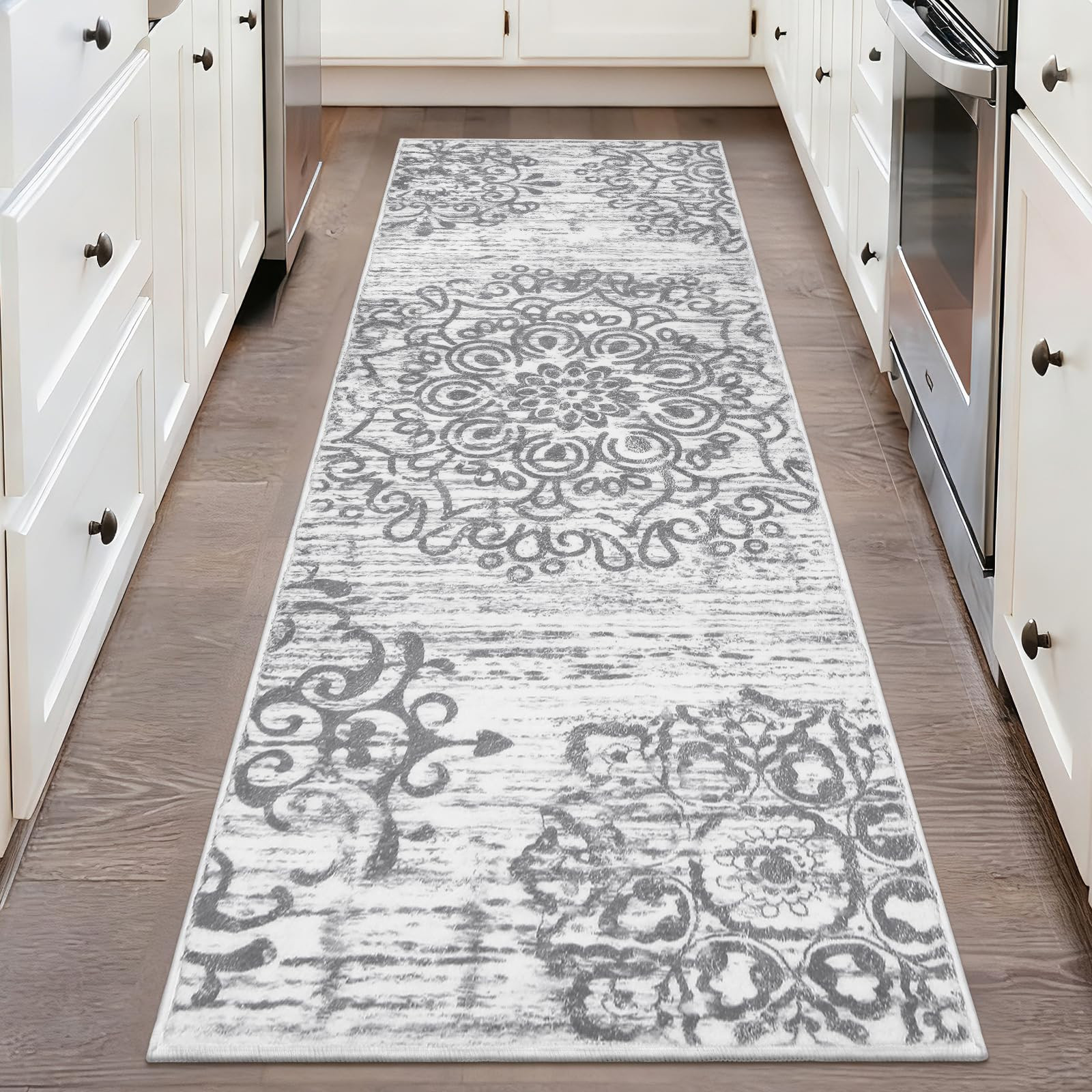 HEBE Hallway Runner Rug 2'x6' Washable Vintage Kitchen Rugs Non Slip Laundry Rug Runner Distresse... | Amazon (US)