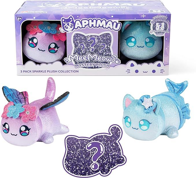 Aphmau 6” MeeMeow Plush Sparkle Collection 3-Pack, Surprise Box That Includes 2 Sparkle Plush +... | Amazon (US)