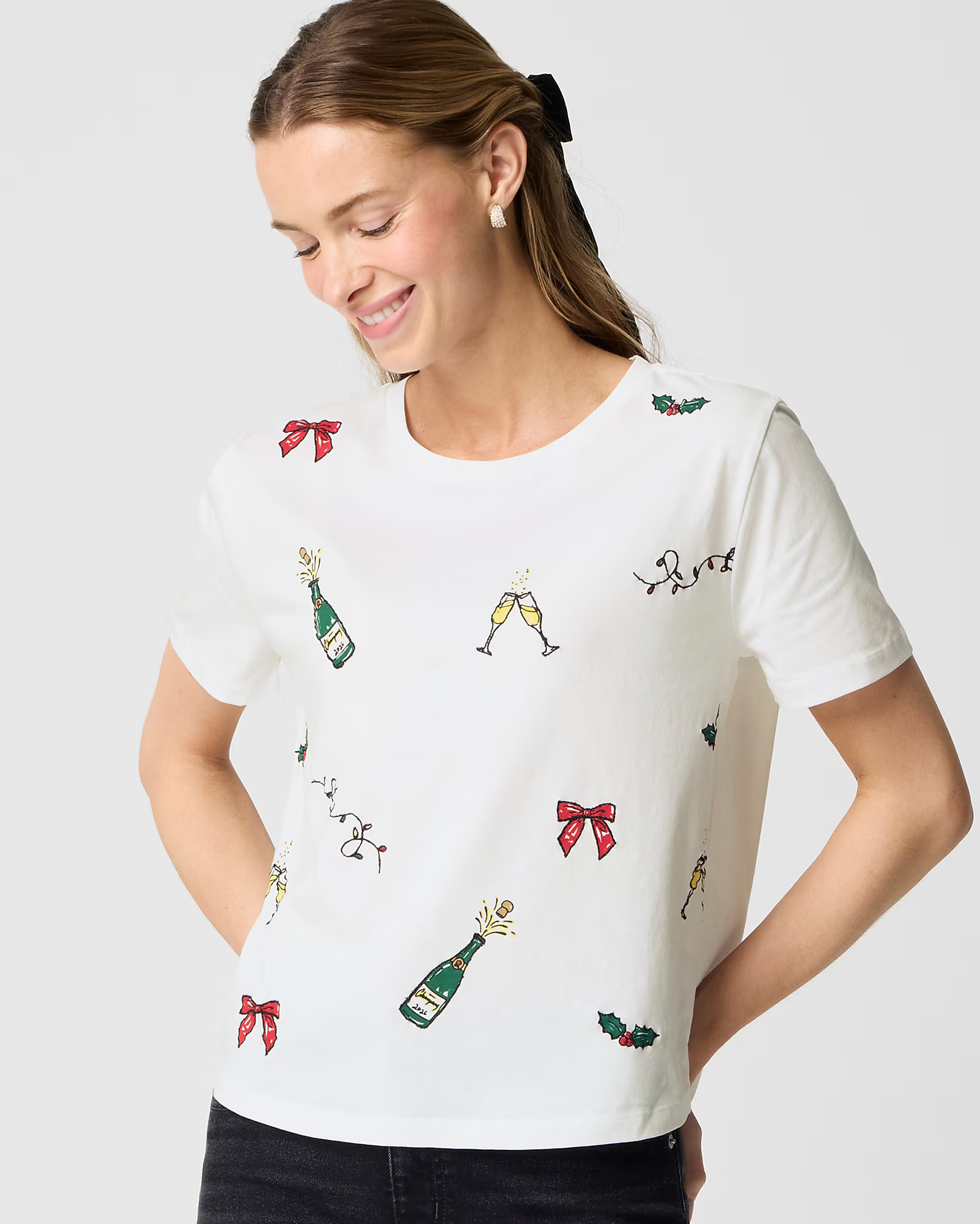Embroidered party tee | J.Crew Factory