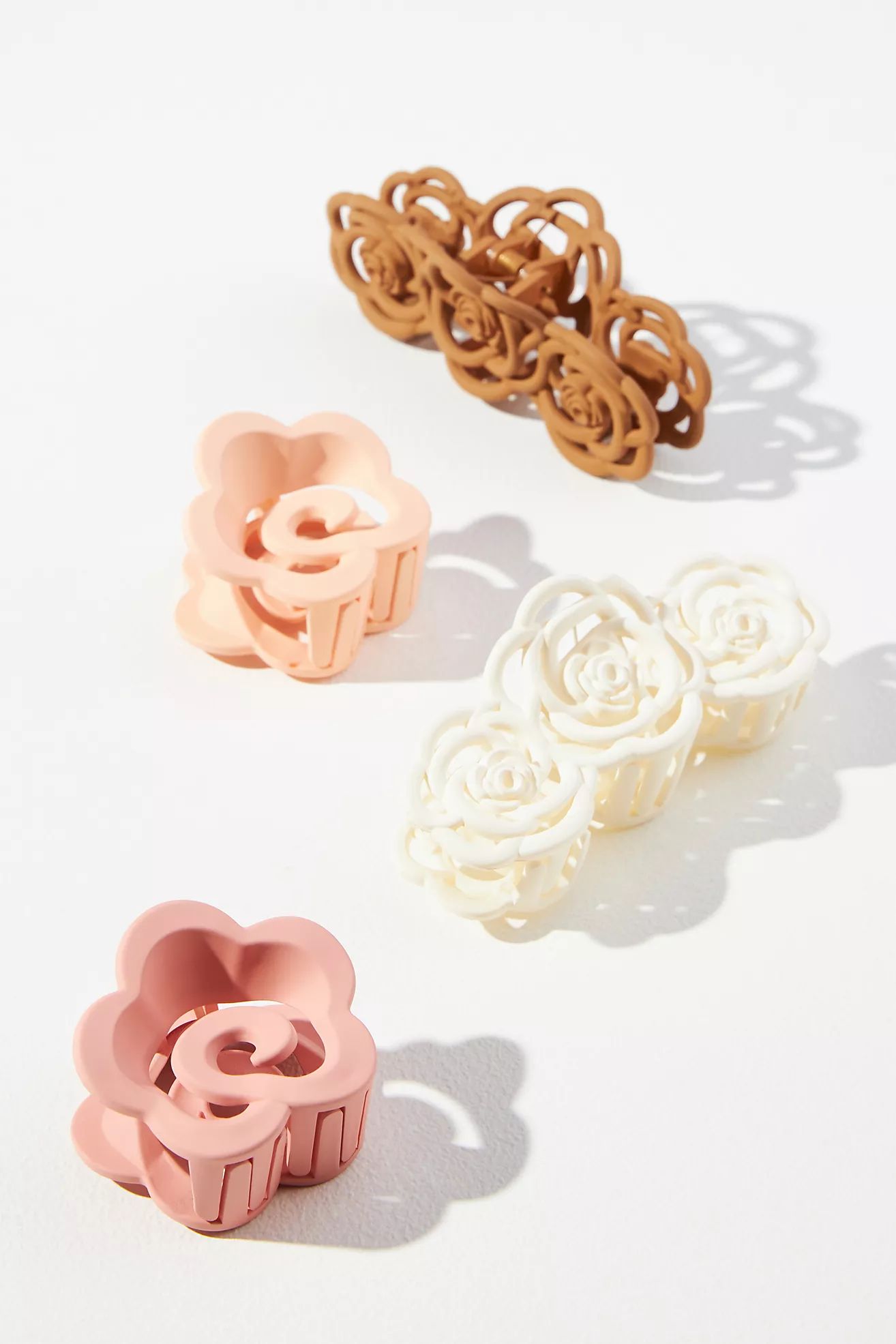 Matte Floral Hair Clips | Anthropologie (US)