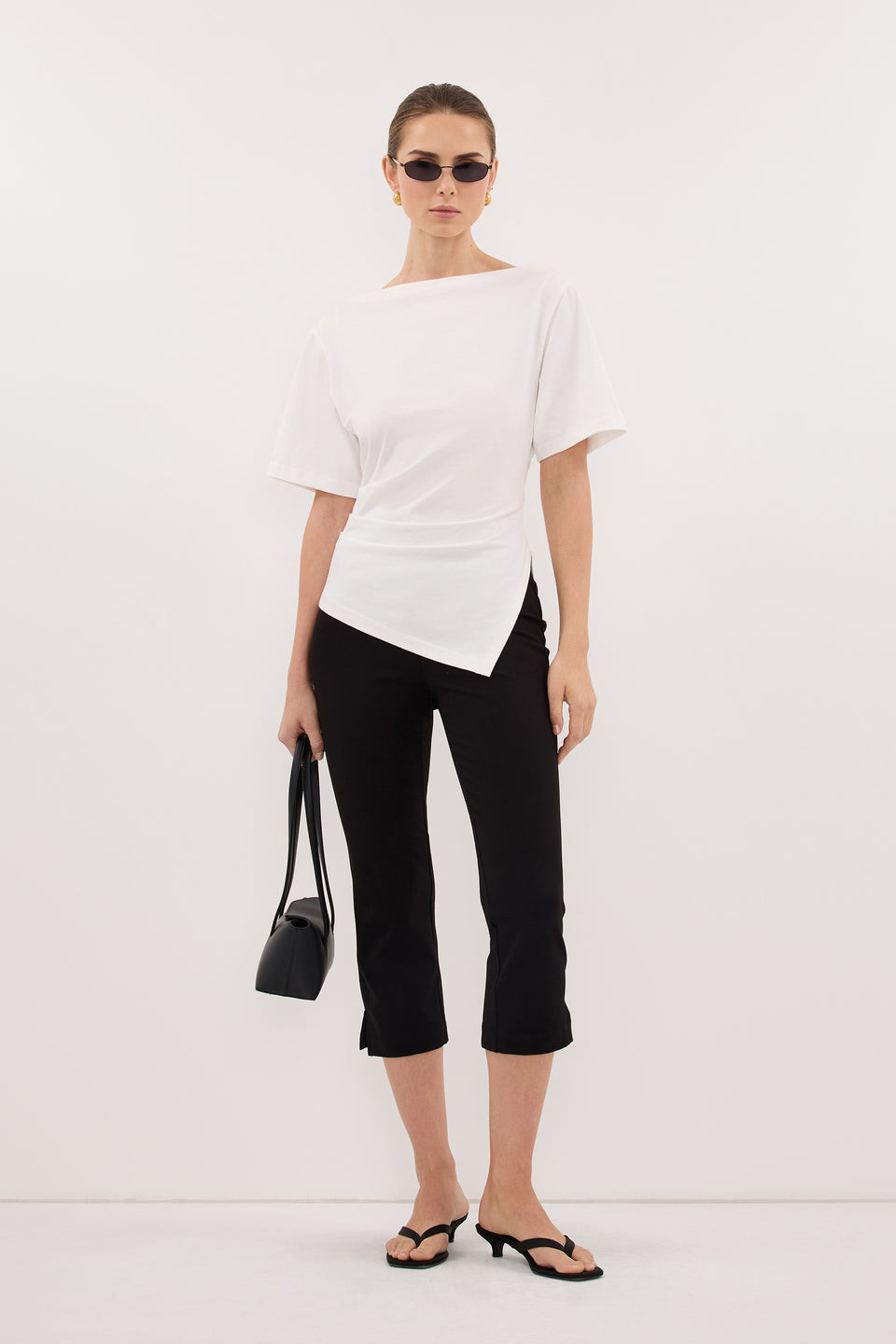 DEMI BLACK 7/8 CAPRI PANT | DISSH