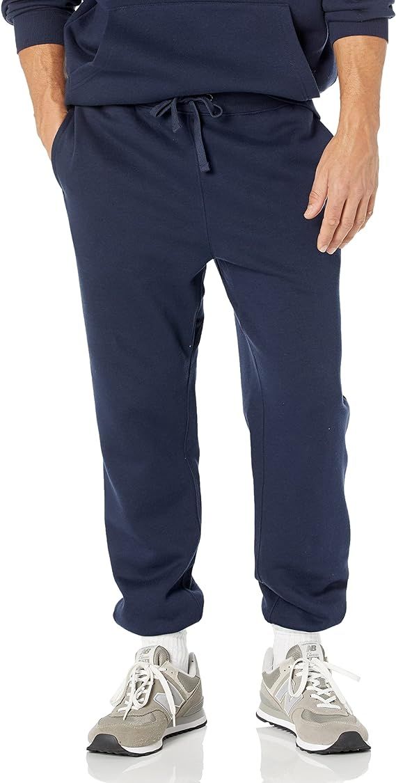 Amazon Essentials Men's Relaxed-Fit Closed-Bottom Sweatpants (Available in Big & Tall) | Amazon (US)